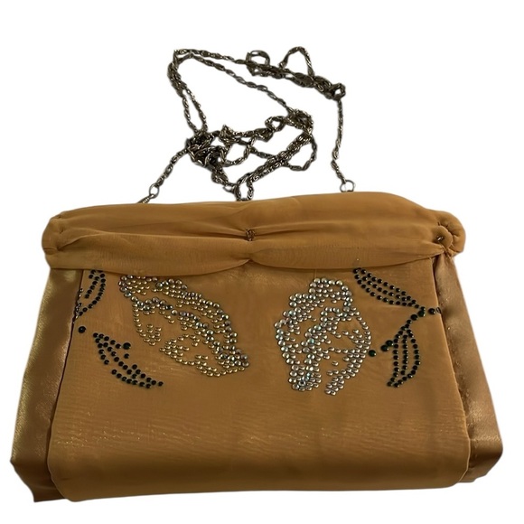 Elegant Mustard Yellow Evening Clutch Crossbody Clutch/ Purse - Picture 1 of 6